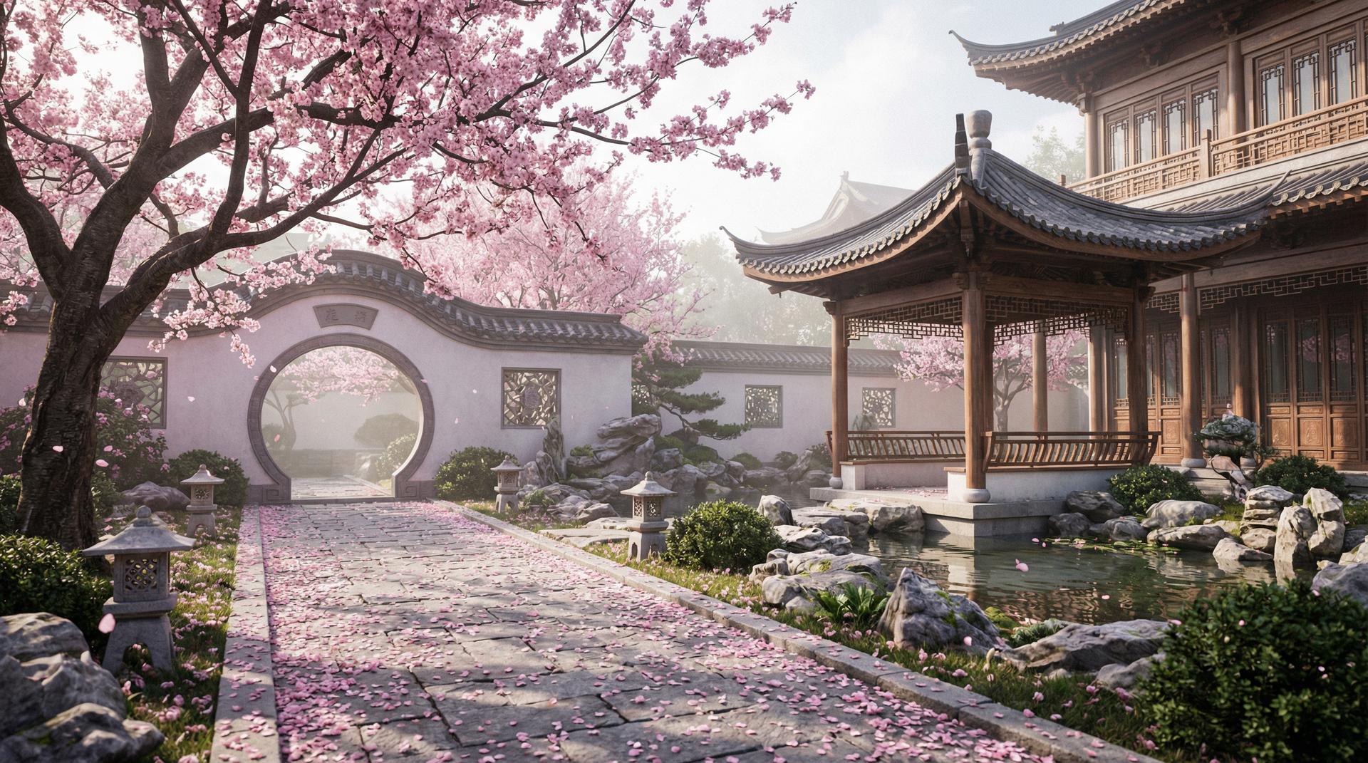 高清3D动漫花树视频